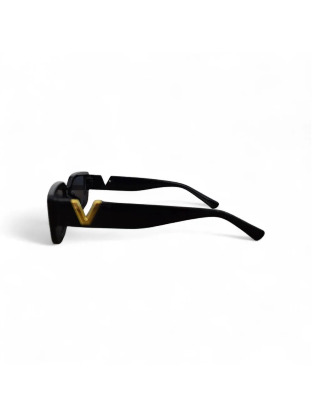 Women's Fashion Black Gold Sunglasses One Size